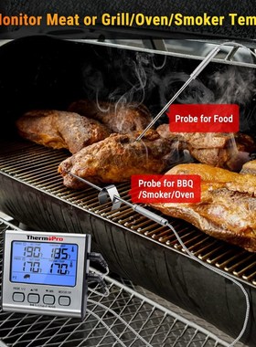 TP17 Dual Probe Outdoor Cooking Meat Thermometer Large LCD B