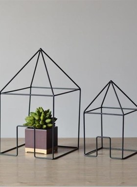 样板间软装摆件现代几何摆件房子模型饰品书房客厅装饰品摄影道具