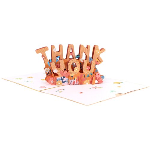 极速3d thankyou card thanksgiving贺卡英文感谢卡片立体thank y
