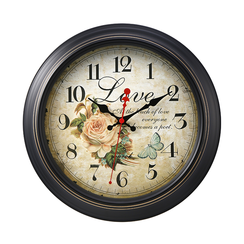 美式挂钟客厅简美轻奢复古石英钟表挂墙装饰时钟家用静音欧式简约