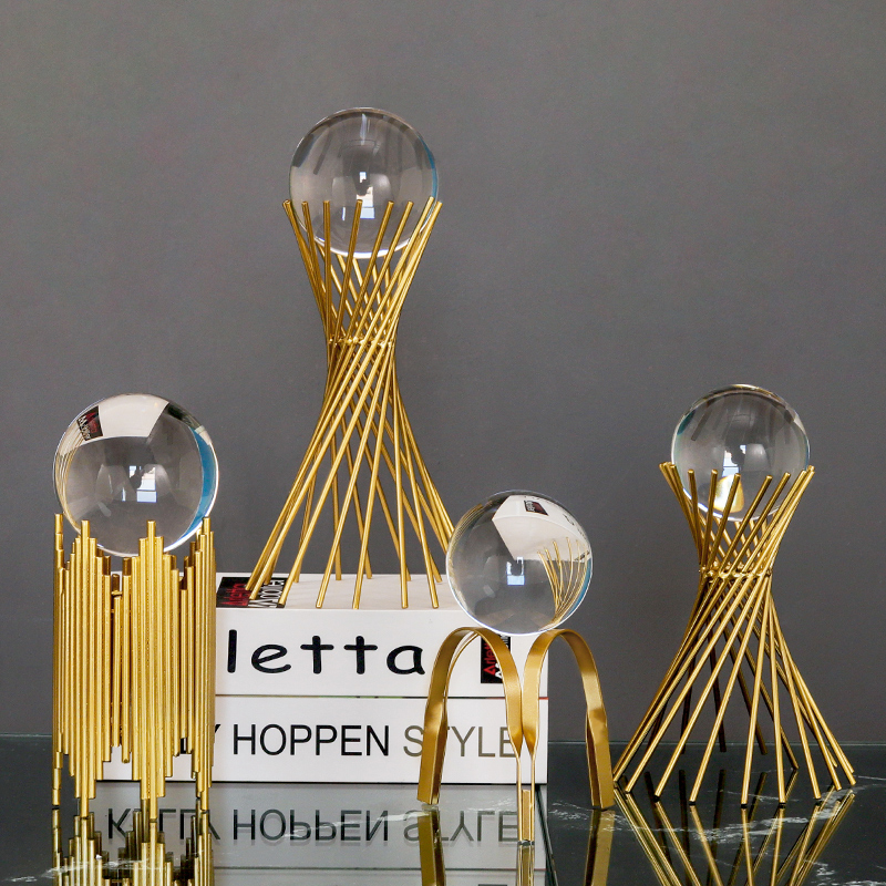 承颜北欧轻奢玻璃水晶球摆件家居客厅电视酒柜装饰品办公室书桌工