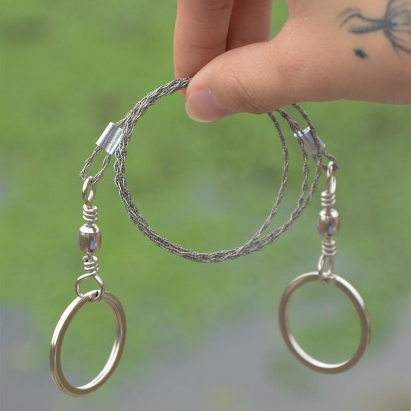 钢丝锯加长线锯手拉锯绳锯户外野外求生装备链条锯单指割水草锯子