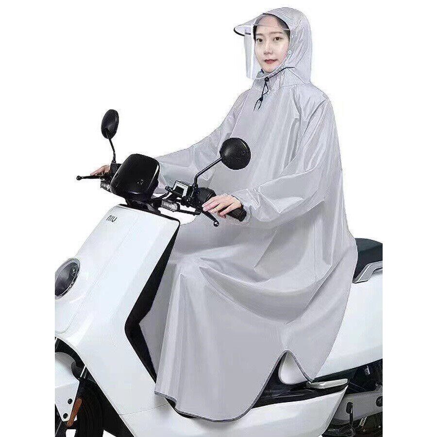 有袖雨衣电动车摩托车自行车通用雨披单人加大加厚骑行男女士雨具