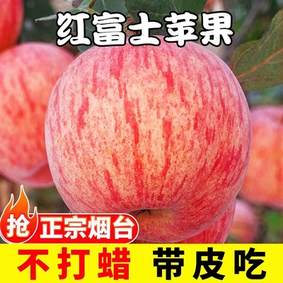 苹果新鲜水果正宗山东烟台栖霞红富士10斤水果当季整箱包邮脆甜90