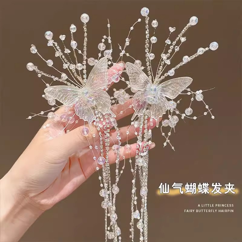 超仙水晶发夹女童汉服发卡头饰