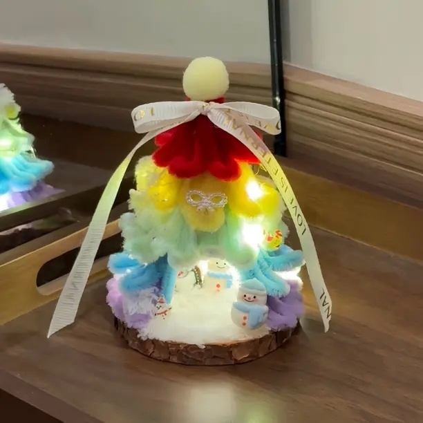 圣诞树屋手工DIY材料包雪花摆件