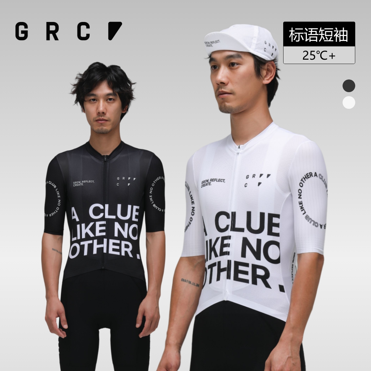 GRC春夏新款骑行服男款CMYK透气速干短袖标语公路车自行车上衣