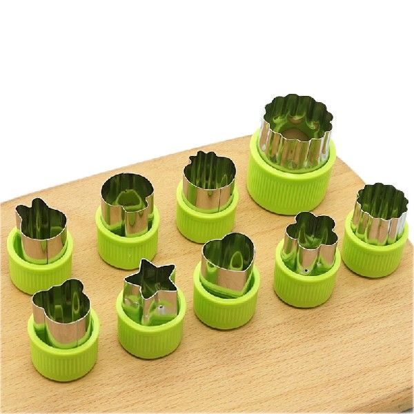 9pcs/set Stainless Steel Fruit And Vegetable Cutting Mould