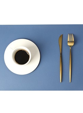 Nordic solid double-layer leather placemats heat-proof pads