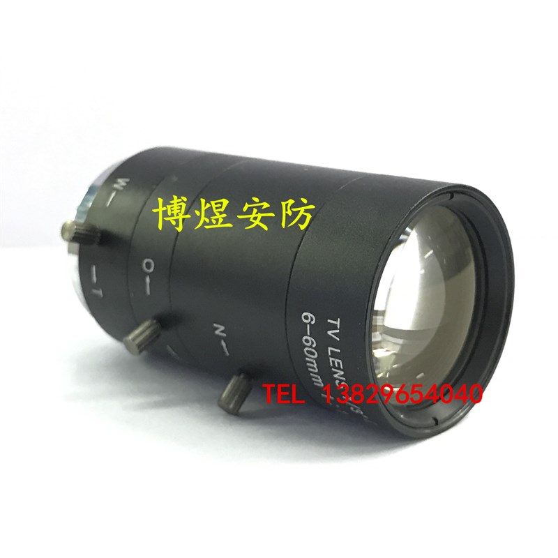 监控枪机工业相机大镜头 百万高清手动变焦 手动光圈6-60mm CS口