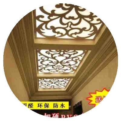新中式镂空吊顶花格欧式造型走道灯简约密度板背景墙个性电视屏风