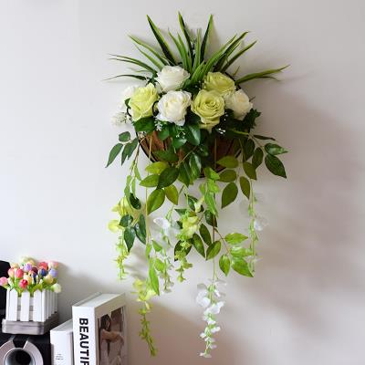 极速绿植花草墙挂装 假草挂篮 饰花墙饰墙壁植物绿萝壁挂假花新中式