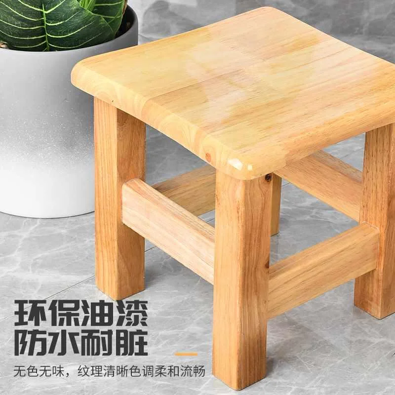 小凳子家用实木凳子方凳原木矮凳换鞋凳茶几凳客厅简约原木新品