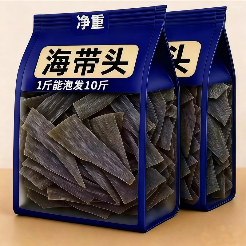 央妈推荐！正宗福建霞浦海带头旗舰店干货特级日晒厚海带根特厚级