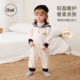 Oak mont婴儿连体衣春秋男女宝宝抗菌爬服海军风衣服洋气外出服