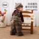 冬装 Oak mont宝宝套装 加绒两件套男女童格子马甲周岁新年拜年服