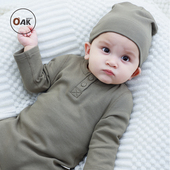 Oak mont春装 连体衣满月北欧风婴幼儿包屁衣优可丝新生儿宝宝爬服