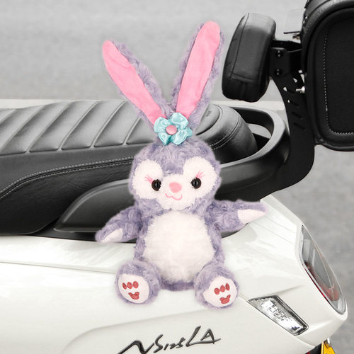 爱玛朵朵电动车装饰品公仔仰望爱琪qb33车尾毛绒玩偶挂件配件摆件