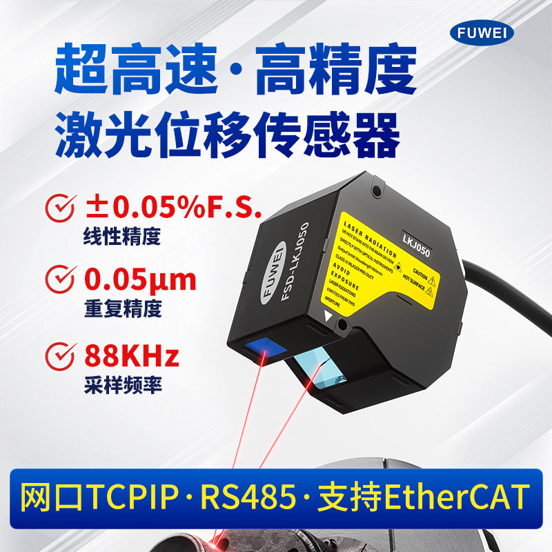 高速高精度位移传感器FSD-LKJ系列测距网口TCPIP RS485 EtherCAT