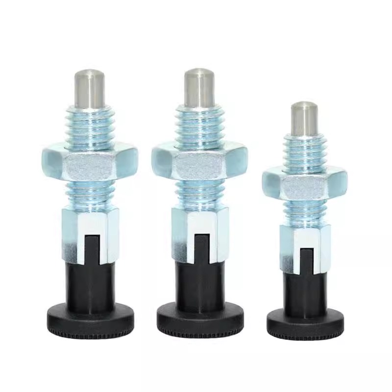 自锁型旋钮柱塞弹簧定位分度销粗牙蓝锌PMXYA/PMXYK6M/8M/10M/12M