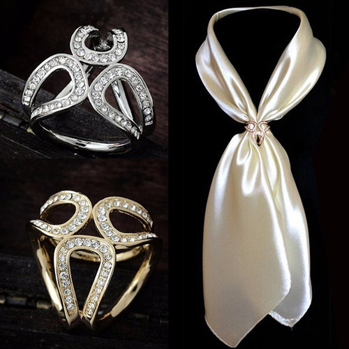 极速rystal Holder Silk Shawl Buckle Ring Clip Scarf Jewelry