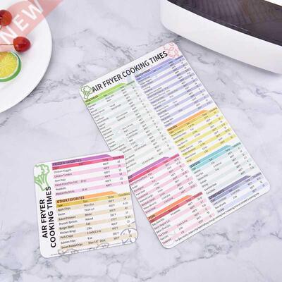 极速Air Fryer Cooking Time Chart Magnetic Cheat Sheet Set