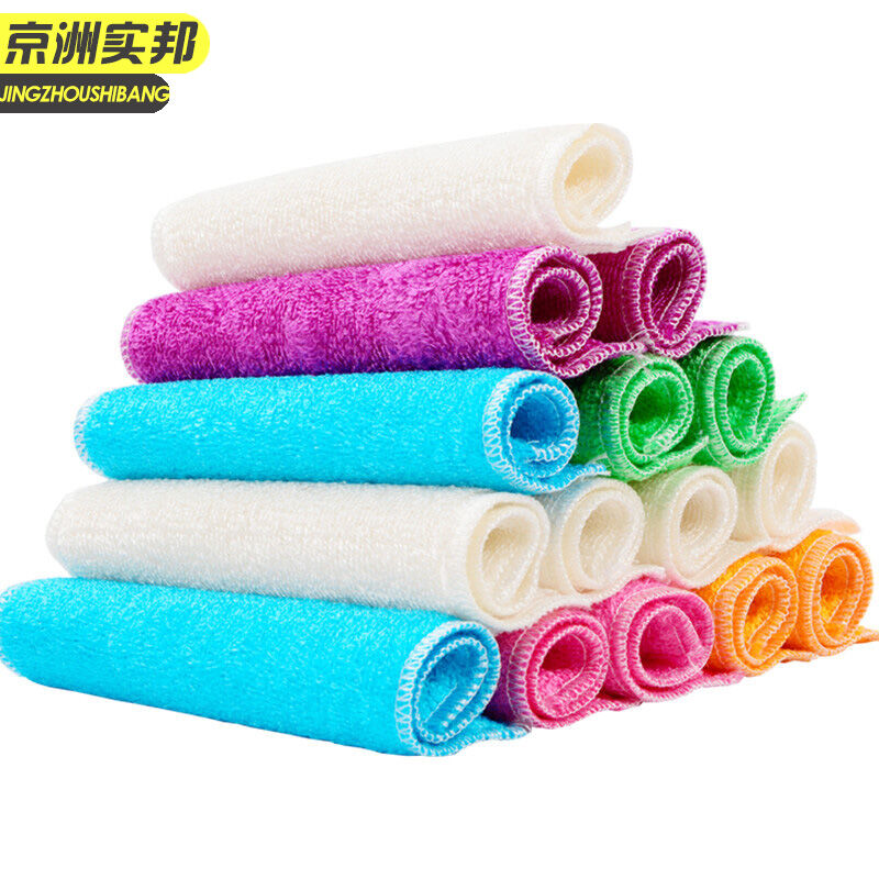 京洲实邦【二代小号白色10条】加厚洗碗巾不沾油JZSB-9898B