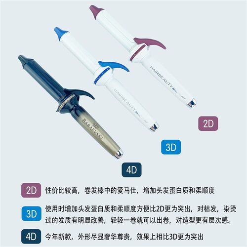 极速日本2D3D电卷发棒女4D大卷波浪32mm负离子不伤发内扣刘海理发