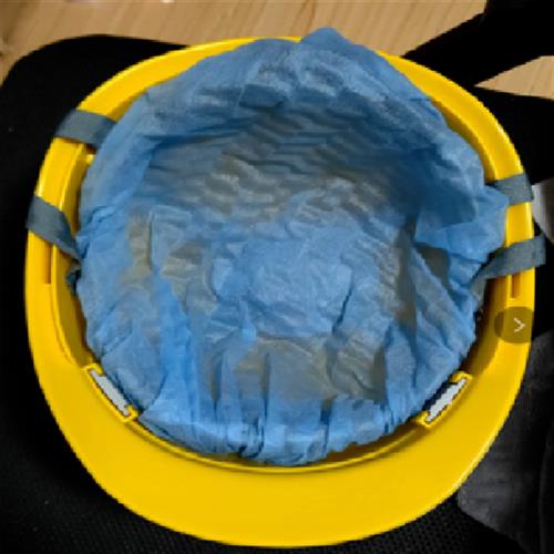 一次性安全帽内衬蓝色固定式无纺布吸汗透气头盔内胆卫生帽头套白