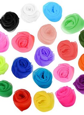极速20 Pcs 24 by 24 Inch Square Dance Scarf Soft Silk Magic
