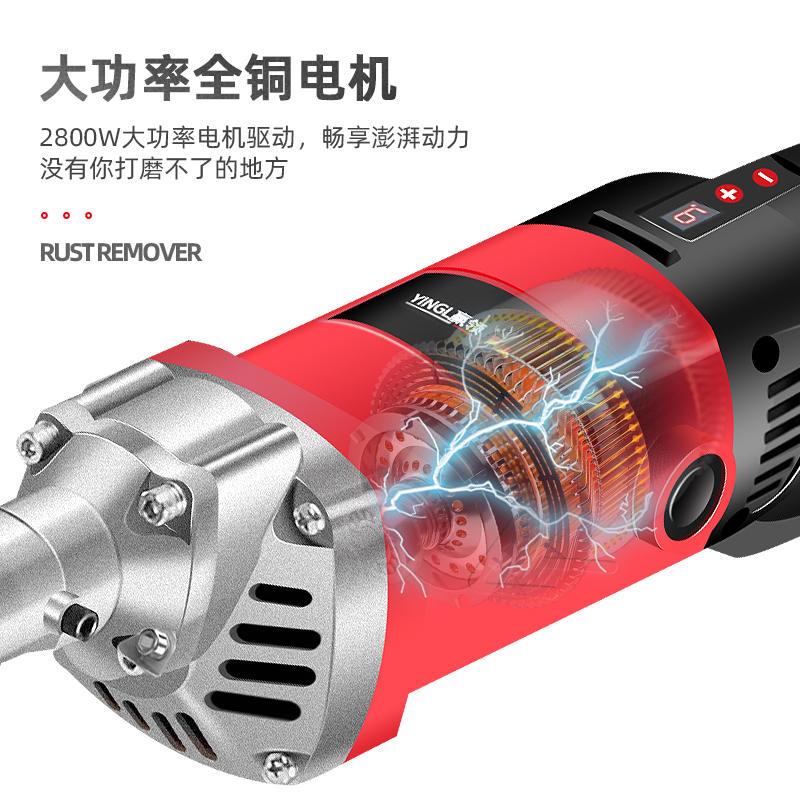 电动除锈机抛光机彩色钢瓦水泥地圆钢管工字钢钢丝刷手持翻新打磨