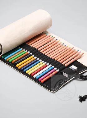 极速~Solid color handade canvas color pencil curtain sketch