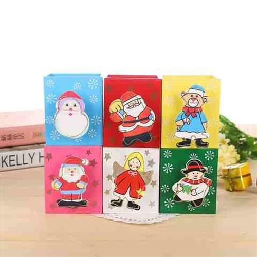 学生工艺笔筒可爱笔筒圣诞节学生礼物送方形学生节小礼品