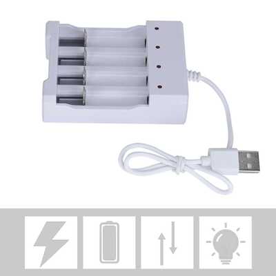 极速USB Output 4 Slots Battery Charger Short Circuit Protect