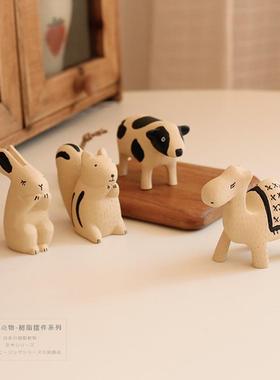 森林里动物丨仿木质树脂摆饰可爱精致萌物玩偶工艺礼品摆饰节日礼