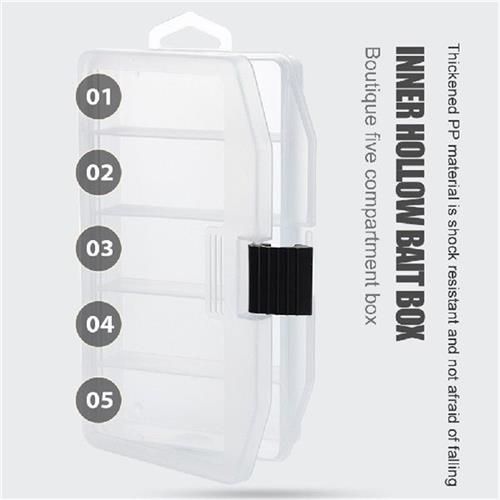 5 Grids Fishing Tackle Boxes Compartments Container Fishing