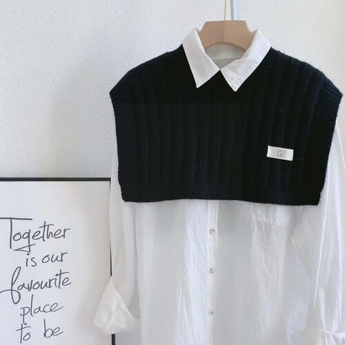 极速Thicken Woolen Knit Warm Shawl Winter Neck Fake Collar s