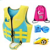 游泳4件套儿童救生衣专业宝宝游泳衣漂流钓鱼马甲装 备背心衣浮潜