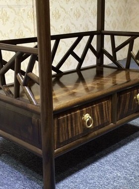 珍品正宗金丝楠木乌木摆件茶水柜实木收纳箱阴沉木茶水柜餐边桌摆