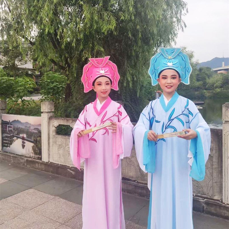 新品戏装戏曲越剧小生新款茅威涛版梁山伯祝英台戏服梁祝服装订做