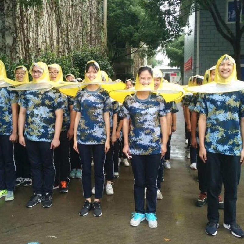 极速避雨神器遮雨帽斗篷雨天飞碟雨衣帽伞创意儿童雨披折叠头戴式
