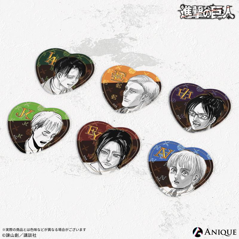 GuGuGuGu现货 ANIQUE进击的巨人盲抽心形徽章日谷周边