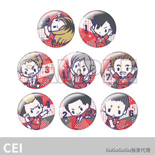 CEI排球少年盲抽徽章音驹豆豆眼吧唧日谷 任选3件 19元