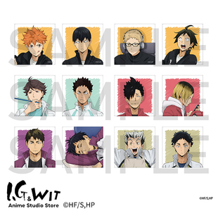 周边原版 制作现场系列方形马口铁徽章套装 日谷 WIT排球少年 I.G