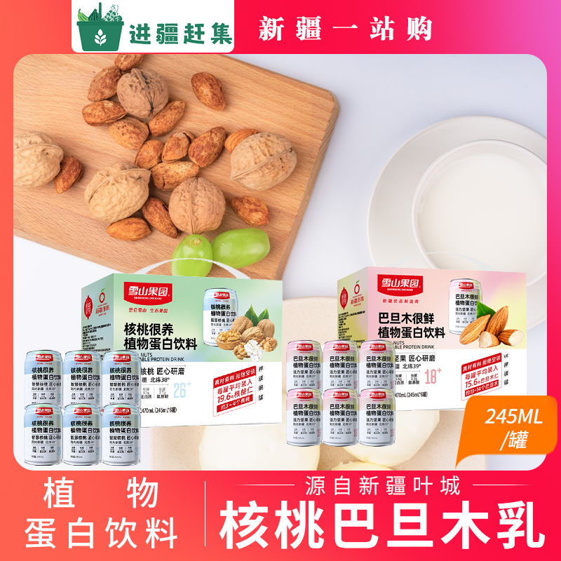 雪山果园新疆核桃巴旦木蛋白饮料