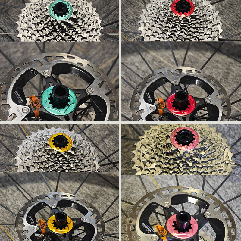 超轻炫彩3.65克中锁锁盖碟刹飞轮碟片锁公路车LOCK内锁盖子铝合金