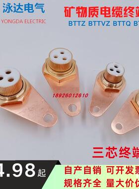 矿物质绝缘电缆终端头BTTZ电缆头5*10现货防火电缆接地终头BTTVZ