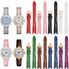 适配天梭嘉丽小美人真皮表带原版替换T126207A女士1853凹口手表带