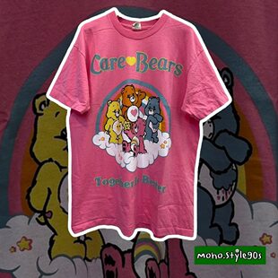 Story Carrie  爱心熊CARE BEARS美式卡通青春流行圆领短袖T恤