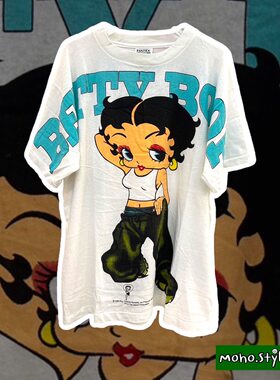 Story Carrie  贝蒂娃娃betty boop满印欧美潮流街头复古短袖T恤